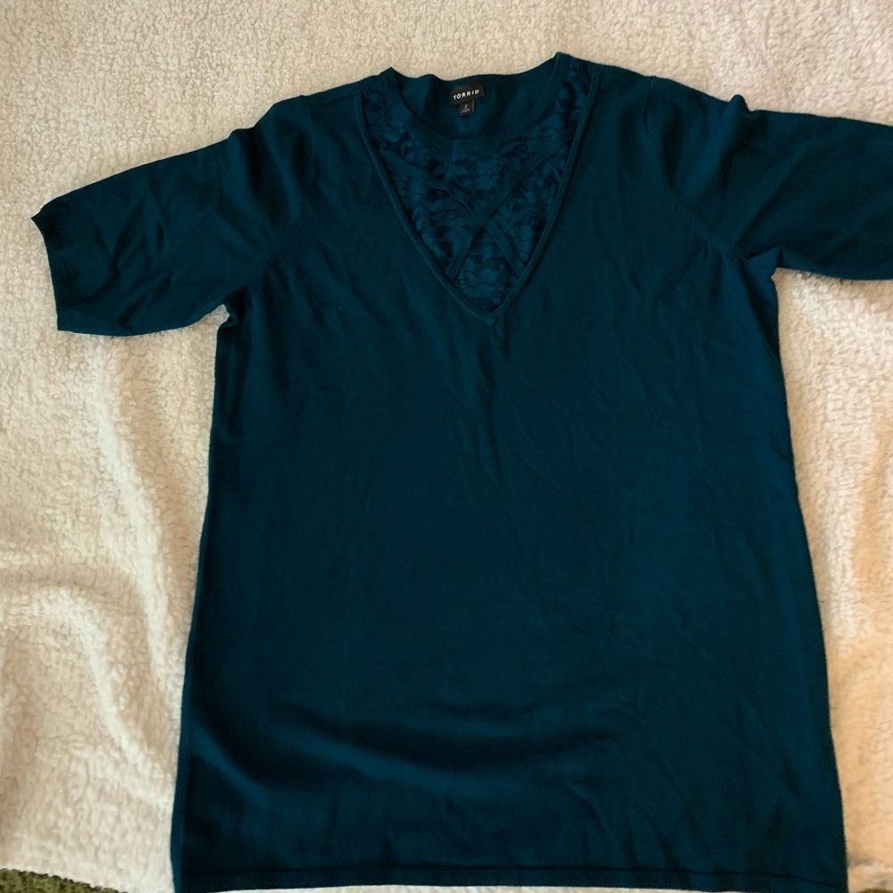 Torrid short sleeve sweater